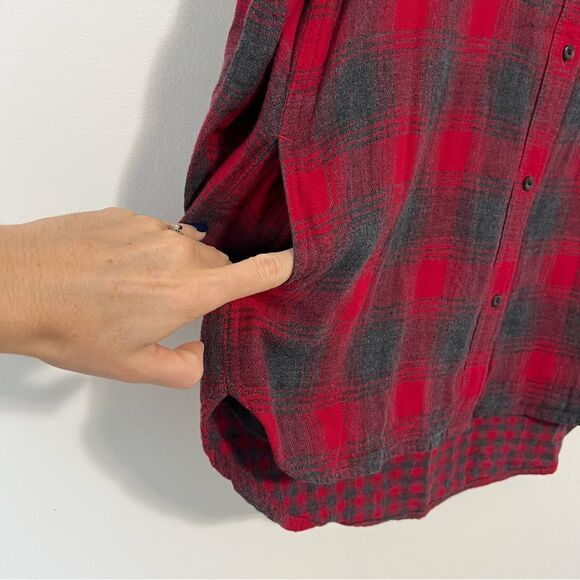 Madewell Ex-Boyfriend Plaid Flannel Button Down Shirt Long Sleeve Sz Small - Picture 5 of 8